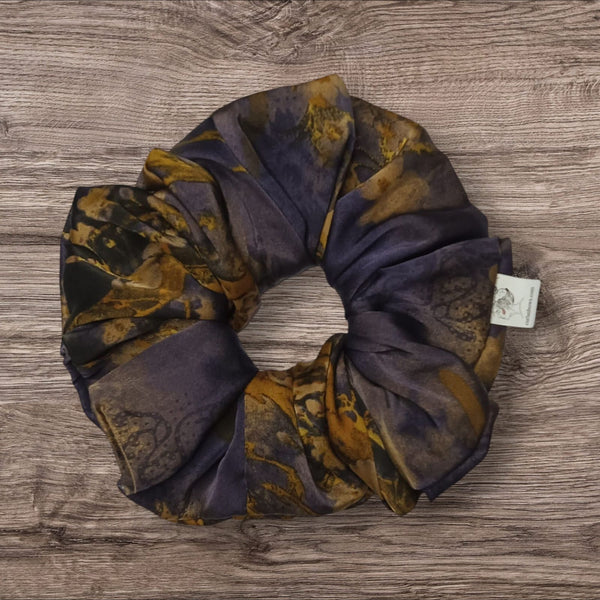 Galaxy Satin Hair Scrunchie – Elegant, Space-Inspired Hair Accessory for Women
