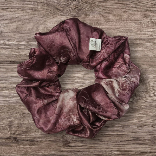 Pink Tie-Dye Satin Hair Scrunchie – Vibrant and Artistic Hair Accessory for Women