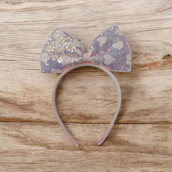 Twinkle Girls' Hair Band – Sparkling Sequin Bow Headband for Little Girls & Kids