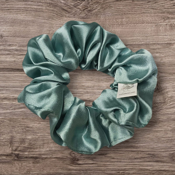 Luxurious Sea Blue Hair Scrunchie – Elegant and Comfortable Hair Accessory